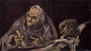 Francisco de Goya Two Women Eating oil painting on canvas